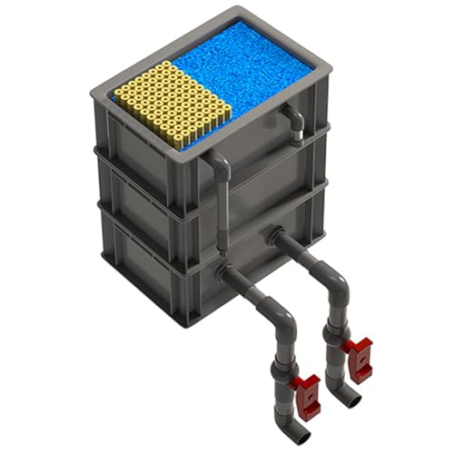 Aquariumfilter Wasserumwälzbox, 2/3/4 Tier Turnover Box Aquarium Filter for Aquarium und Teich rot mehrere Größen(11.81x7.87x13.39in/30x20x34CM) von ZBORAVPIX