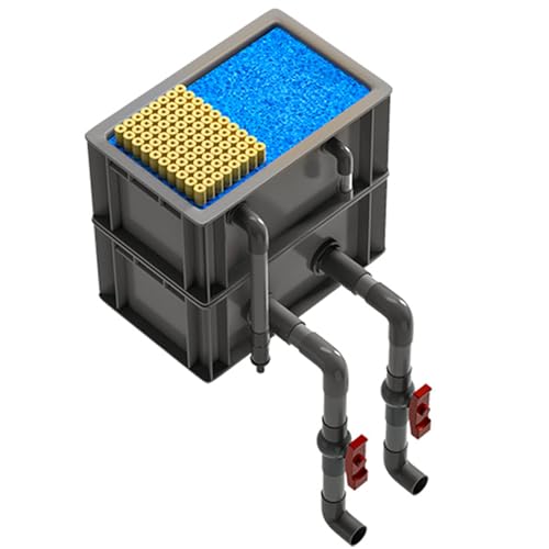 Aquariumfilter Wasserumwälzbox, 2/3/4 Tier Turnover Box Aquarium Filter for Aquarium und Teich rot mehrere Größen(11.81x7.87x9.06in/30x20x23CM) von ZBORAVPIX