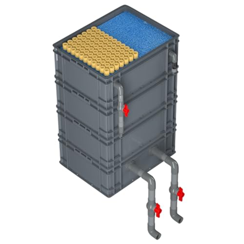 Aquariumfilter Wasserumwälzbox, 2/3/4 Tier Turnover Box Aquarium Filter for Aquarium und Teich rot mehrere Größen(15.75x11.81x26.77in/40x30x68CM) von ZBORAVPIX
