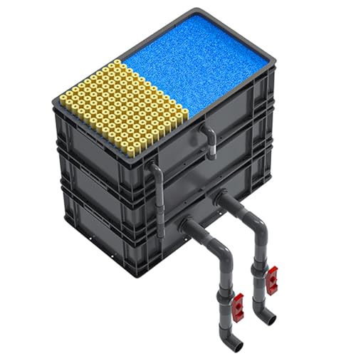 Aquariumfilter Wasserumwälzbox, 2/3/4 Tier Turnover Box Aquarium Filter for Aquarium und Teich rot mehrere Größen(23.62x15.75x27.17in/60x40x69CM) von ZBORAVPIX