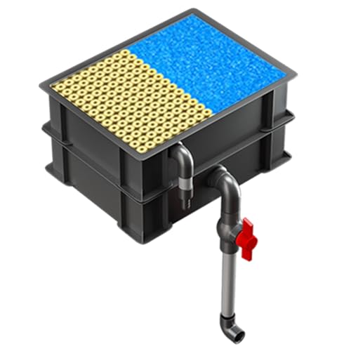 Aquariumfilter Wasserumwälzbox, 2/3/4 Tier Turnover Box Aquarium Filter for Aquarium und Teich rot mehrere Größen(9.84x7.09x5.51in/25x18x14CM) von ZBORAVPIX