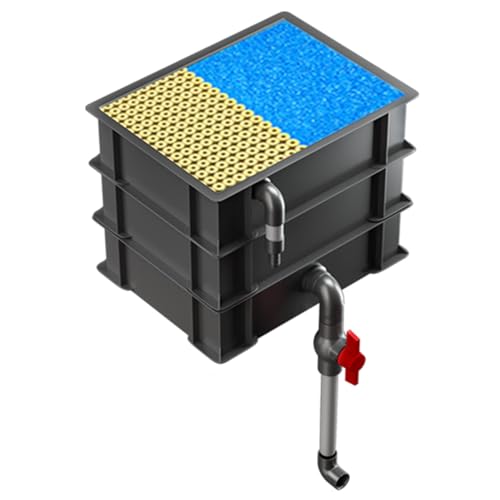 Aquariumfilter Wasserumwälzbox, 2/3/4 Tier Turnover Box Aquarium Filter for Aquarium und Teich rot mehrere Größen(9.84x7.09x8.27in/25x18x21CM) von ZBORAVPIX
