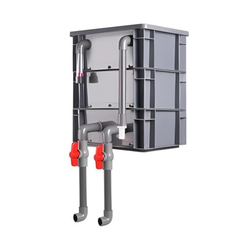 Aquariumfilter Wasserumwälzbox, 3-stufiger Außenfilterkasten for Aquarium und Teich, Grau, mehrere Größen(30x20x33cm) von ZBORAVPIX