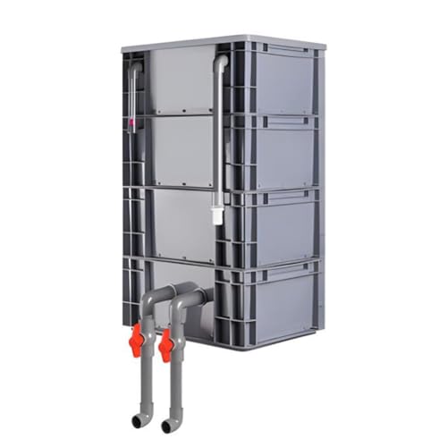 Aquariumfilter Wasserumwälzbox, 3-stufiger Außenfilterkasten for Aquarium und Teich, Grau, mehrere Größen(30x20x44cm) von ZBORAVPIX