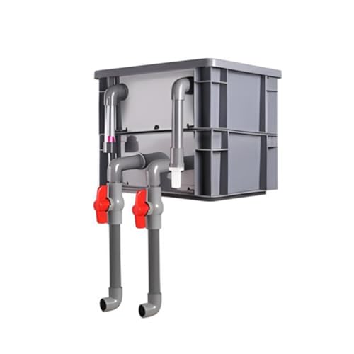 Aquariumfilter Wasserumwälzbox, 3-stufiger Außenfilterkasten for Aquarium und Teich, Grau, mehrere Größen(40x30x28cm) von ZBORAVPIX