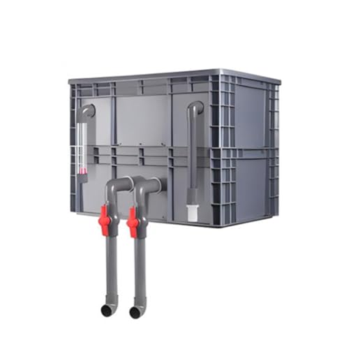 Aquariumfilter Wasserumwälzbox, 3-stufiger Außenfilterkasten for Aquarium und Teich, Grau, mehrere Größen(60x40x44cm) von ZBORAVPIX