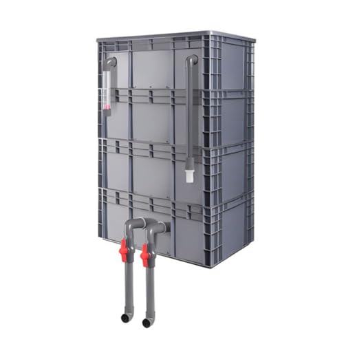 Aquariumfilter Wasserumwälzbox, 3-stufiger Außenfilterkasten for Aquarium und Teich, Grau, mehrere Größen(60x40x88cm) von ZBORAVPIX