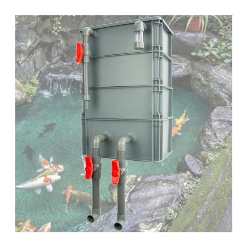 Aquariumfilter Wasserumwälzbox, Externe Aquarium-Zyklus-Filterbox 2-4-stufig for Teiche, Aquarien, Rot, mehrere Größen(11.81x7.87x20.28in/30x20x51.5CM) von ZBORAVPIX