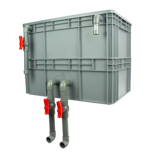 Aquariumfilter Wasserumwälzbox, Externe Aquarium-Zyklus-Filterbox 2-4-stufig for Teiche, Aquarien, Rot, mehrere Größen(23.62x15.75x17.72in/60x40x45CM) von ZBORAVPIX