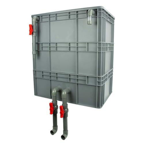 Aquariumfilter Wasserumwälzbox, Externe Aquarium-Zyklus-Filterbox 2-4-stufig for Teiche, Aquarien, Rot, mehrere Größen(23.62x15.75x26.38in/60x40x67CM) von ZBORAVPIX