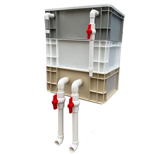 Aquariumfilter Wasserumwälzbox, Externer 2/3-stufiger Aquarium-Filter-Umschlagkasten for Aquarium und Teich in mehreren Größen(15.75x11.81x20.08in/40x30x51CM) von ZBORAVPIX