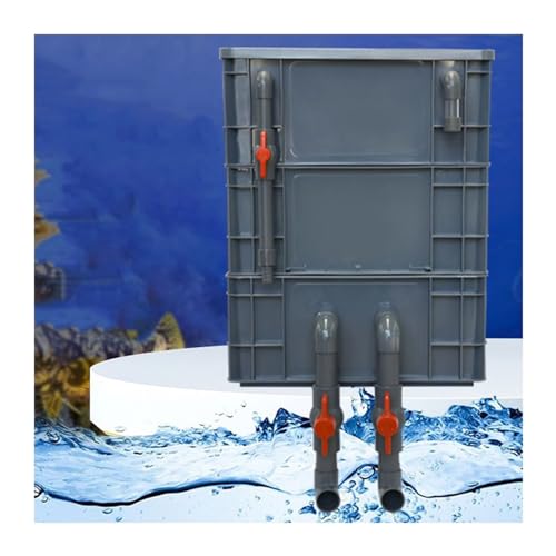 Aquariumfilter Wasserumwälzbox, Externer 2/3-stufiger Aquarium-Filterkasten for Aquarien und Teiche, Rot, mehrere Größen(15.75x11.81x20.08in) von ZBORAVPIX