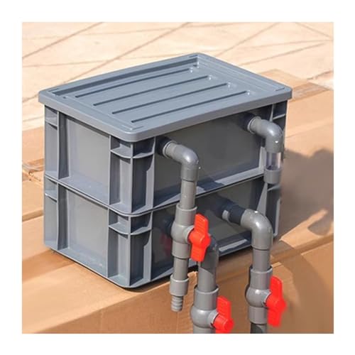 Aquariumfilter Wasserumwälzbox, Externer 2/3-stufiger Aquarium-Filterkasten for Aquarien und Teiche, Rot, mehrere Größen(15.75x11.81x9.45in) von ZBORAVPIX