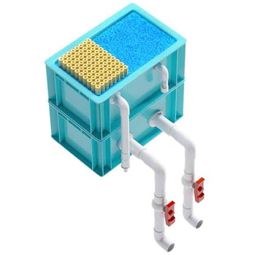 Aquariumfilter Wasserumwälzbox, Externer Aquarium- und Teich-Zyklusfilter-Umschlagkasten mit 2 oder 3 Ebenen, Blau, mehrere Größen(11.81x7.87x9.06in/30x20x23CM) von ZBORAVPIX