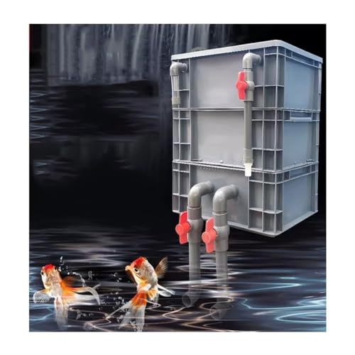 Aquariumfilter Wasserumwälzbox, Externes Aquarium-Filterset for Tanks und Teiche, 3 Ebenen, ohne Pumpenmedien, blau, mehrere Größen(30x20x35cm) von ZBORAVPIX