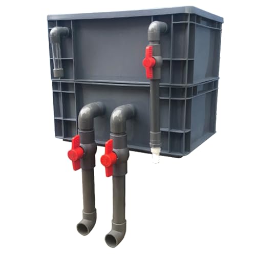 Aquariumfilter Wasserumwälzbox, Turnover Box Aquarium Teich Filter Externe 2/3 Ebenen Keine Filter Media Rot Mehrere Größen(15.75x11.81x13.39CM) von ZBORAVPIX