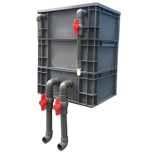 Aquariumfilter Wasserumwälzbox, Turnover Box Aquarium Teich Filter Externe 2/3 Ebenen Keine Filter Media Rot Mehrere Größen(15.75x11.81x20.08CM) von ZBORAVPIX