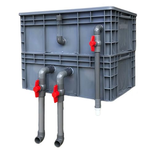 Aquariumfilter Wasserumwälzbox, Turnover Box Aquarium Teich Filter Externe 2/3 Ebenen Keine Filter Media Rot Mehrere Größen(23.62x15.75x15.75CM) von ZBORAVPIX