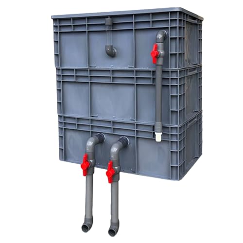 Aquariumfilter Wasserumwälzbox, Turnover Box Aquarium Teich Filter Externe 2/3 Ebenen Keine Filter Media Rot Mehrere Größen(23.62x15.75x25.98CM) von ZBORAVPIX