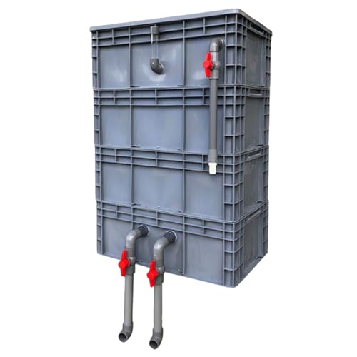 Aquariumfilter Wasserumwälzbox, Turnover Box Aquarium Teich Filter Externe 2/3 Ebenen Keine Filter Media Rot Mehrere Größen(23.62x15.75x34.65CM) von ZBORAVPIX