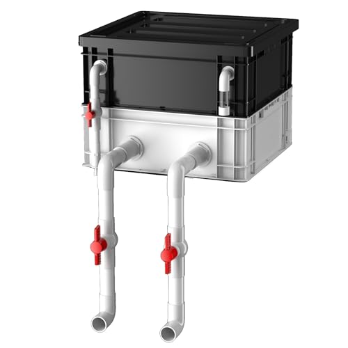 Aquariumfilter Wasserumwälzbox, Turnover-Box-Filter for Aquarien und Teiche, mehrfarbig, mehrere Größen(Black+white,15.75x11.81x12.80in/40x30x32.5CM) von ZBORAVPIX