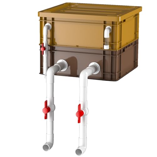 Aquariumfilter Wasserumwälzbox, Turnover-Box-Filter for Aquarien und Teiche, mehrfarbig, mehrere Größen(Yellow+brown,15.75x11.81x12.80in/40x30x32.5CM) von ZBORAVPIX