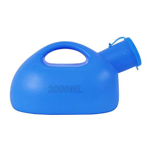 Bettpfanne Flasche Urinale Kammer, 2000 ml Kunststoff-Urinal for Männer mit Deckel for Nachttisch und Reise Bettpfanne Flasche Urinale Kammer, 2000 ml Kunststoff-Urinal for Männer mit Deckel for Nachttisch und Reise von ZBORAVPIX