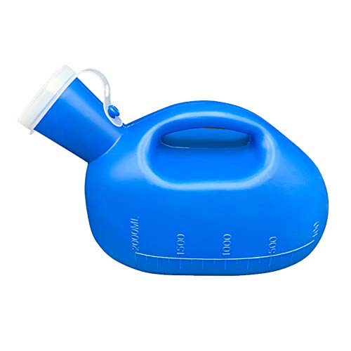 Bettpfanne Flasche Urinale Kammer, Männer Bettpfanne Urinflasche 2000mL Kunststoff mit Deckel und Griff Blau 27x14x17cm Bettpfanne Flasche Urinale Kammer, Männer Bettpfanne Urinflasche 2000mL Kunststoff mit Deckel und Griff Blau 27x14x17cm von ZBORAVPIX