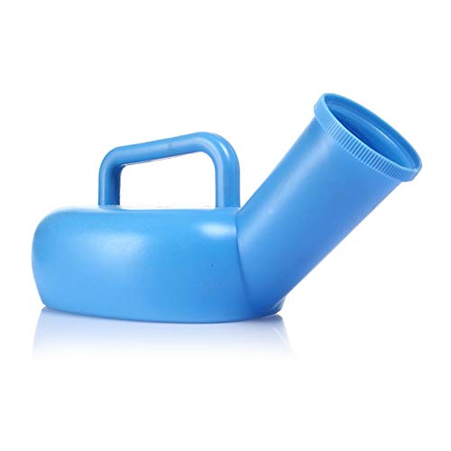Bettpfanne Flasche Urinale Kammer, Männliche Urinflasche 1000 ml blau mit Griffdeckel und Skala for Zuhause, Reisen und Outdoor Bettpfanne Flasche Urinale Kammer, Männliche Urinflasche 1000 ml blau mit Griffdeckel und Skala for Zuhause, Reisen und Outdoor von ZBORAVPIX