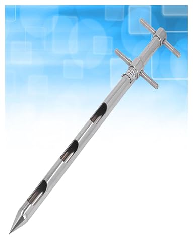 Boden-Korn-Probenehmer, Drehprobenahmesonde 25 mm des Edelstahl-3-Schlitz-für Pulverkorn-Boden-mehrere Größen(Style 1,50cm/19.6in) von ZBORAVPIX