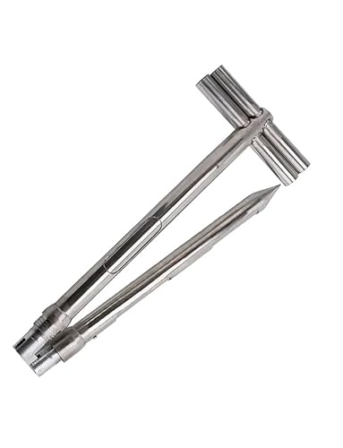 Boden-Korn-Probenehmer, Edelstahl Doppel Rohre Getreide Pulver Probenehmer Sonde Drehgriff Mehrere Größen(Dia38mm,250cm/98.4in) von ZBORAVPIX