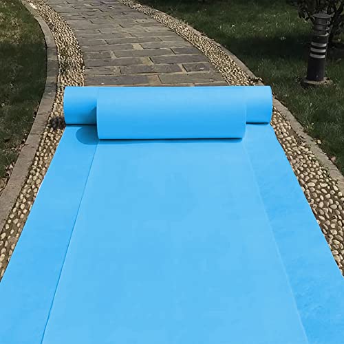Boden Läufer Teppich， Blauer 2 mm Polyester-Hochzeits-Gangläufer-Teppich in mehreren Größen(1.2x10m) von ZBORAVPIX