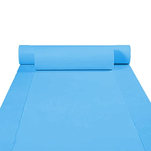 Boden Läufer Teppich， Blauer Hochzeits-Gang-Läufer-Teppich, mehrere Größen, 2 mm Dicke(1x15m) von ZBORAVPIX