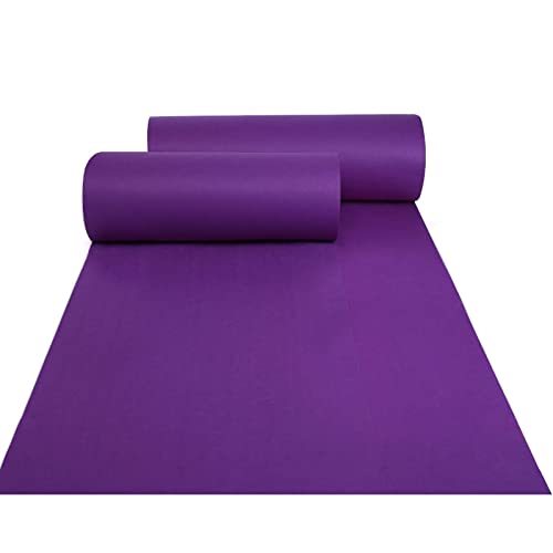 Boden Läufer Teppich， Gangläufer-Teppich, lila, mehrere Größen, Polyester, 2 mm Dicke, for Hochzeiten im Innen- und Außenbereich(1.5x50m) von ZBORAVPIX