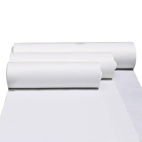 Boden Läufer Teppich， Weißer Hochzeits-Gangläufer aus Polyester, 2 mm dick, mehrere Größen(1.2x25m) von ZBORAVPIX