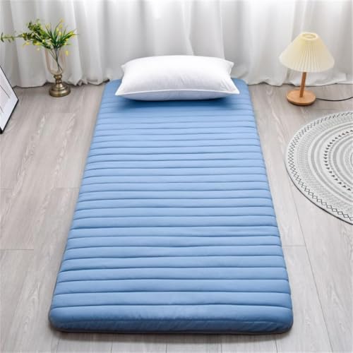 Bodenmatratze Schlafunterlage Topper, Futon-Matratze, 5 cm, for Zuhause, Camping, Schlafsaal, Blau, mehrere Größen von ZBORAVPIX
