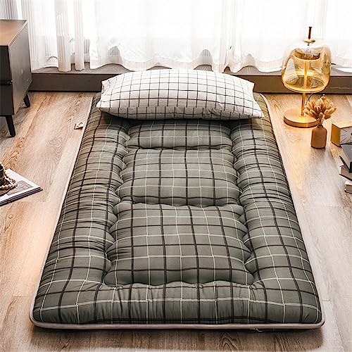Bodenmatratze Schlafunterlage Topper, Japanische Futon Roll Up Klappbett Matratze Doppelte Größe Königin Multicolor Mehrere Größen(B,90 * 200CM) von ZBORAVPIX