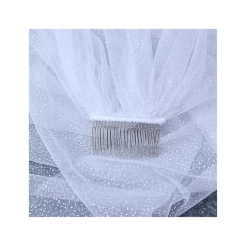 Braut Hochzeit Spitze Schleier, Brautschleier aus Kristallspitze und Tüll, mehrfarbig, mehrere Größen(White,300cm) von ZBORAVPIX