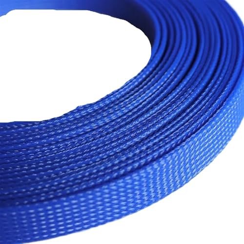Cable Tidy Sleeve Protector Wire, Erweiterbare geflochtene Kabelhülle 2-35 mm Mehrfarbig 1 Meter(Blue,12mm) von ZBORAVPIX