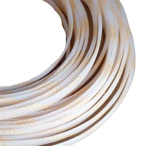 Cable Tidy Sleeve Protector Wire, Erweiterbare geflochtene Kabelhülle 2-35 mm Mehrfarbig 1 Meter(Clear Gold,12mm) von ZBORAVPIX