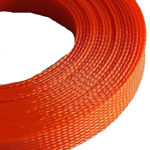 Cable Tidy Sleeve Protector Wire, Erweiterbare geflochtene Kabelhülle 2-35 mm Mehrfarbig 1 Meter(Orange,25mm) von ZBORAVPIX