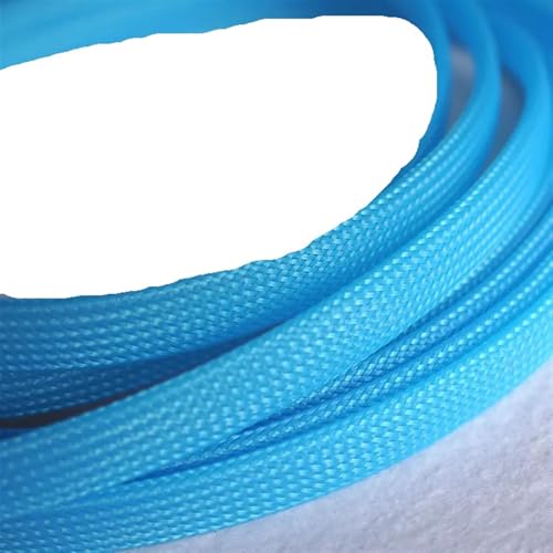 Cable Tidy Sleeve Protector Wire, Erweiterbare geflochtene Kabelhülle 2-35 mm Mehrfarbig 1 Meter(Uv Blue,30mm) von ZBORAVPIX