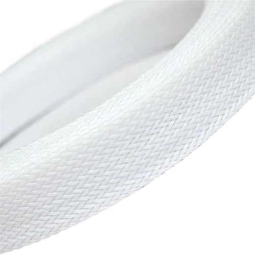 Cable Tidy Sleeve Protector Wire, Erweiterbare geflochtene Kabelhülle 2-35 mm Mehrfarbig 1 Meter(White,16mm) von ZBORAVPIX
