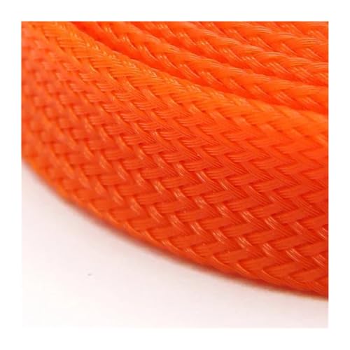 Cable Tidy Sleeve Protector Wire, Erweiterbarer, hochdichter Geflechtschlauch aus PET, mehrfarbig, 2–40 mm, 2 m(Orange,6MM-2 METERS) von ZBORAVPIX