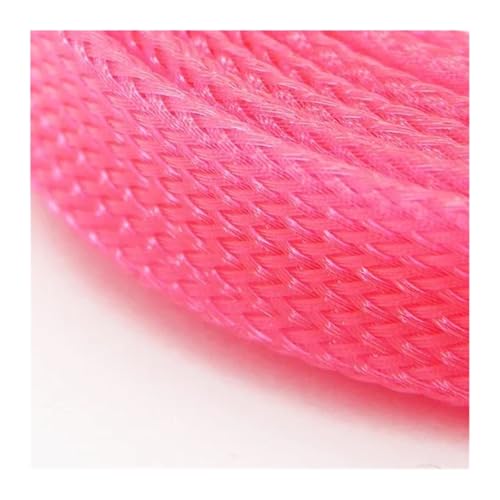 Cable Tidy Sleeve Protector Wire, Erweiterbarer, hochdichter Geflechtschlauch aus PET, mehrfarbig, 2–40 mm, 2 m(Uv Pink,6MM-2 METERS) von ZBORAVPIX