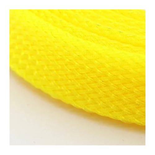 Cable Tidy Sleeve Protector Wire, Erweiterbarer, hochdichter Geflechtschlauch aus PET, mehrfarbig, 2–40 mm, 2 m(Uv Yellow,30MM-2 METERS) von ZBORAVPIX