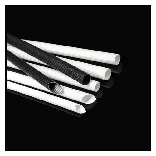 Cable Tidy Sleeve Protector Wire, Geflochtene Glasfaserhülle Mehrfarbig 1-40mm 600°C(Black,8MM-1METER) von ZBORAVPIX