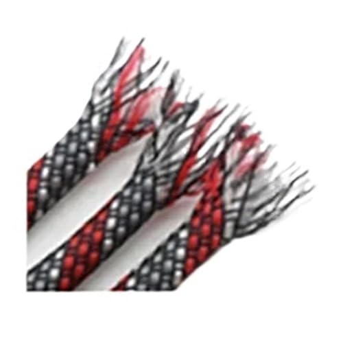 Cable Tidy Sleeve Protector Wire, Isolierte geflochtene, erweiterbare Kabelhülle, PP-Baumwolle, PET-Garn, mehrfarbig, mehrere Größen(Red Grey White,12MM-1METER) von ZBORAVPIX