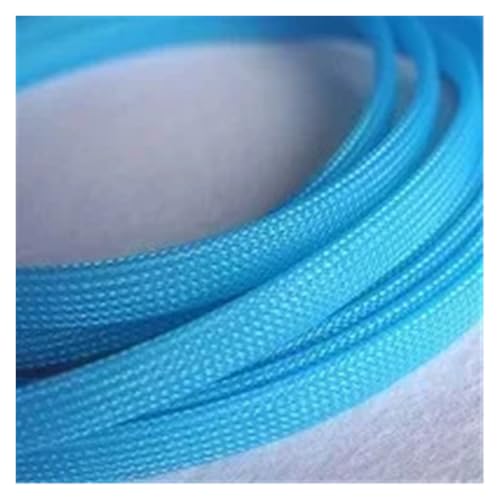 Cable Tidy Sleeve Protector Wire, Kabelbaum PET Geflochtene Hülse Mehrfarbig 2-30mm 2 Meter(Uv Blue,DIA 6MM-2 METERS) von ZBORAVPIX
