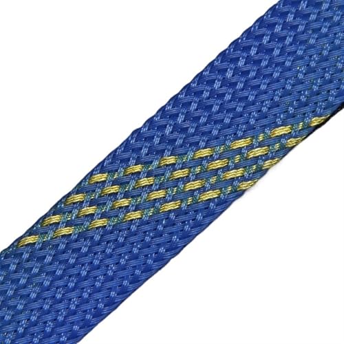 Cable Tidy Sleeve Protector Wire, Kabelmanagement-Hülse 2-40 mm, mehrfarbig(Blue Gold,10MM-1 METERS) von ZBORAVPIX